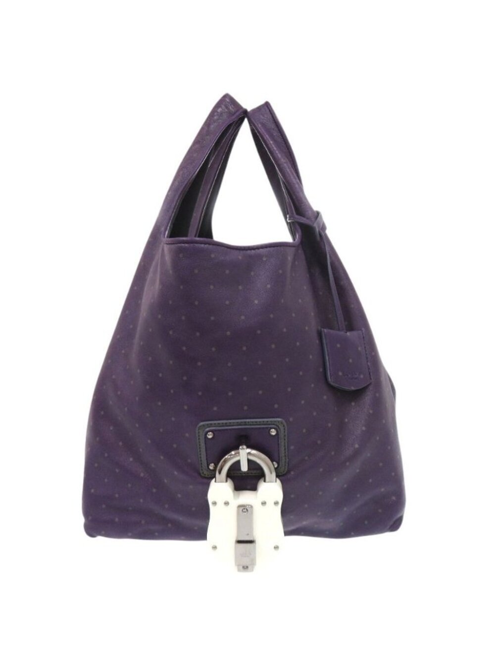Loewe Calle GM Leather Purple Tote Bag